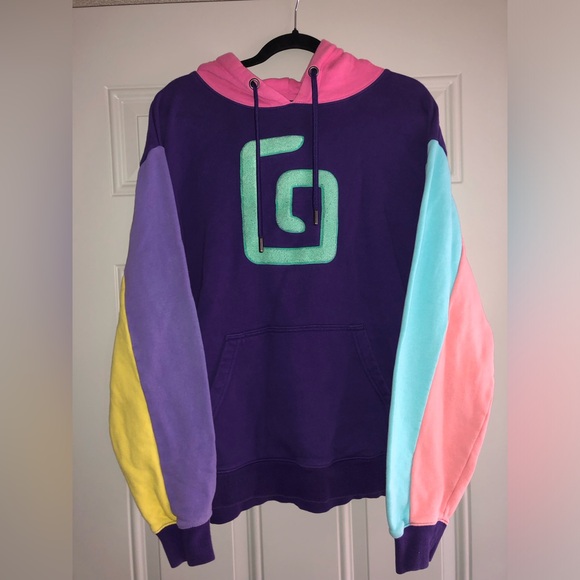 Karl Jacobs originals colorblock 2021 pullover hoodie sweatshirt